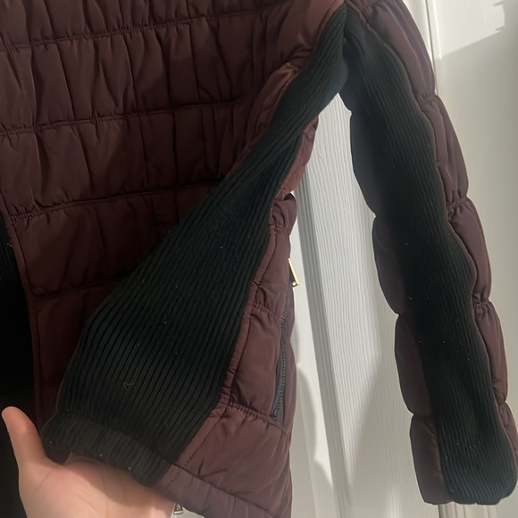 Calvin Klein women’s winter coat jacket zipper jacket maroon color red CK winter - Picture 15 of 16